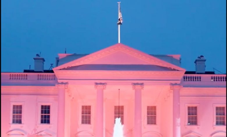 Фото - Вашингтонский Белый дом окрасился в розовый по случаю Месяца борьбы с раком груди