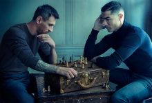 Фото - Криштиану Роналду и Лионель Месси сыграли в шахматы в рекламе Louis Vuitton